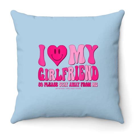 I Love My Girlfriend Valentines Day I Heart My G Throw Pillows Sold By