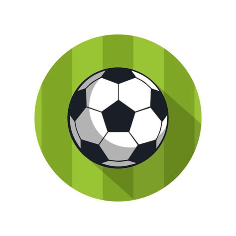 Premium Vector Soccer Ball On The Field Round Color Icon Vector