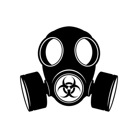 Gas Mask With Biohazard Sign Respirator Vector Icon 26389869 Vector