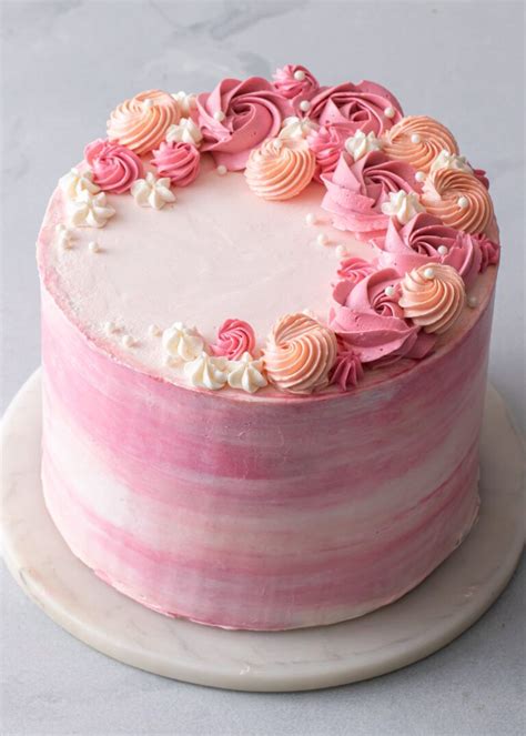 Red and pink buttercream swirl cake – Artofit