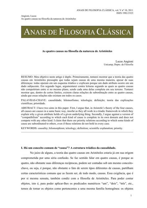 Pdf Quatro Causas Arist Teles Angioni Dokumen Tips