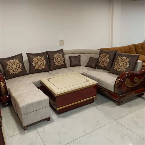 Seater Wooden L Shape Sofa Set Without Lounger At Rs Set In