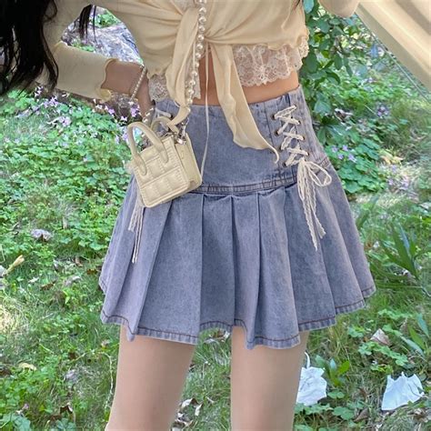 Ready Hot Girl A Line Denim Skirt Female Summer 2023 New Style High