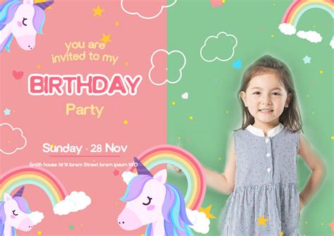 Birthday Cartoon Style Invitation | PSD Free Download - Pikbest