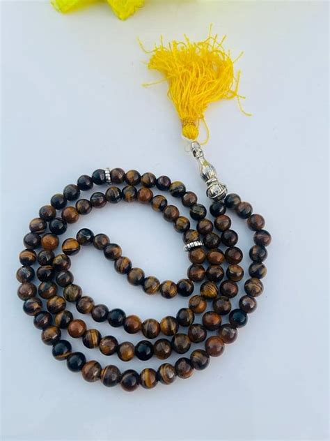 Natural Beech Wood Tasbih Men With Onyx Stone Muslim 45 OFF