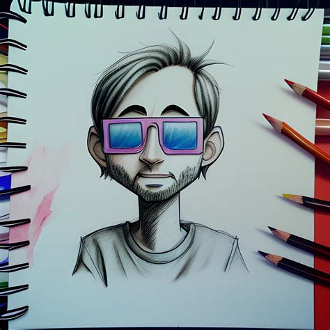 Trippy Cartoon Cartoon 3d Pencil Sketch Water Color Arthub Ai