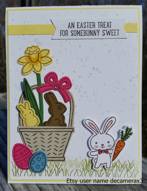 Handmade EASTER Card STAMPIN UP Basket Bunch By Decamerax3