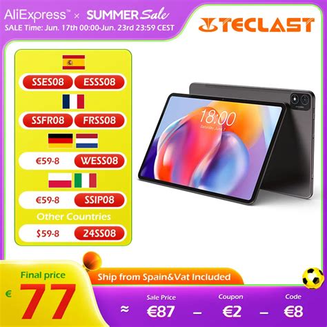 Teclast Tableta T S De Pulgadas Tablet Con Android Mt N