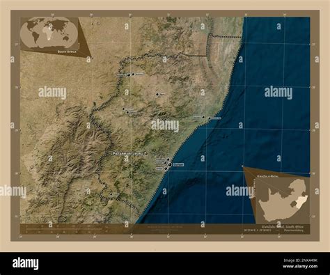 Kwazulu Natal Province Of South Africa Low Resolution Satellite Map