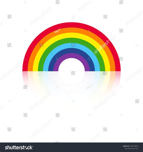 Colorful Rainbow Vector Illustration Isolated On Stock Vector Royalty Free 1838754853