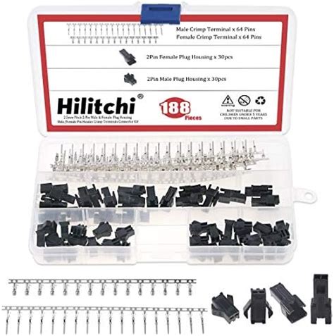 Amazon Hilitchi Pcs Set Mm Pitch Pin Male Female Plug