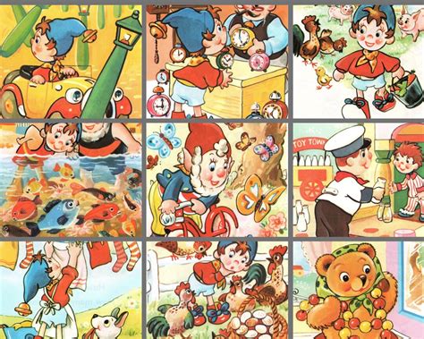 1965 Noddy & Friends Original Vintage Prints Nursery Art - Etsy