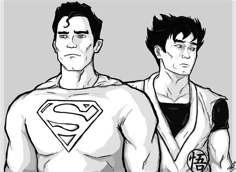 Superman and Goku fanart by me [Fan Art] : r/DCcomics