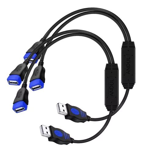 Cable Divisor Usb 2 0 Andtobo Divisor En Y Extension 2 Pack Cuotas