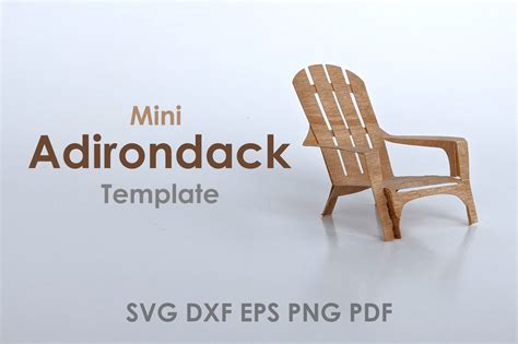 Mini Adirondack Chair Template Graphic By Hey Jb Design Creative Fabrica