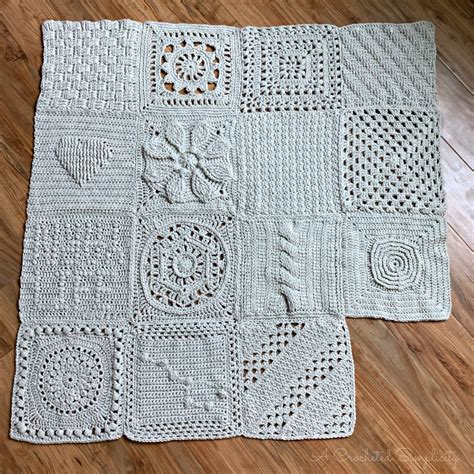 Crochet Pattern Traveling Afghan Square Permission To Etsy