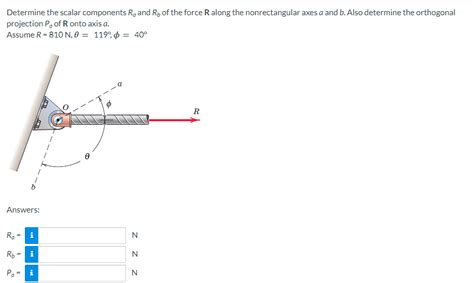 Solved Determine The Scalar Components Ra And Rb Of The Chegg