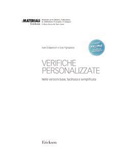 Verifiche Personalizzate Classe Prima Erickson Verifiche