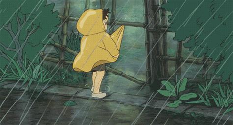 Rain Animated  Rain Animation Studio Ghibli Art Anime Scenery