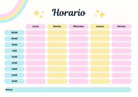 Plantillas Horario Gratis Y Editables Canva