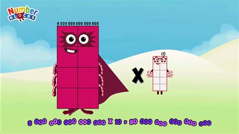 Multiplication Of Numberblocks 1q 10q Big Numbers Multiplying Giant Numbers Colorart Id