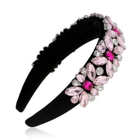 Floral Pattern Glistening Rhinestone Embellished Korean Fashion Women