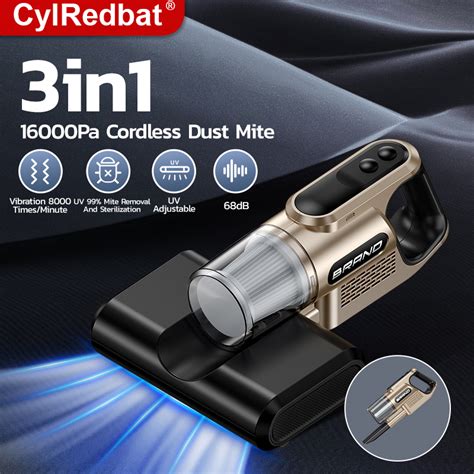 CylRedbat 3 In 1 Cordless Dust Mite Vacuum Cleaner UV Disinfection