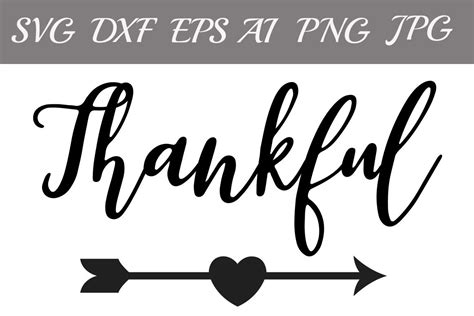 Thankful Svg Thanksgiving Svg Silhouette Svg By Prettydesignstudio