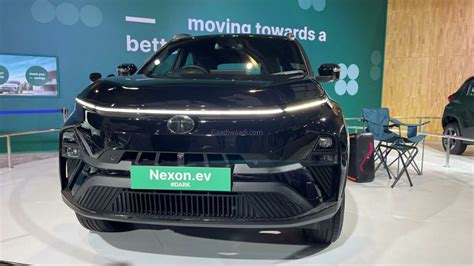 Black Is Back Tata Nexon EV Dark Debuts At Bharat Mobility Expo