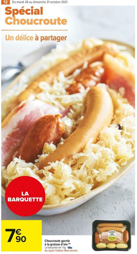 Promo Choucroute garnie à la graisse doie chez Carrefour Market