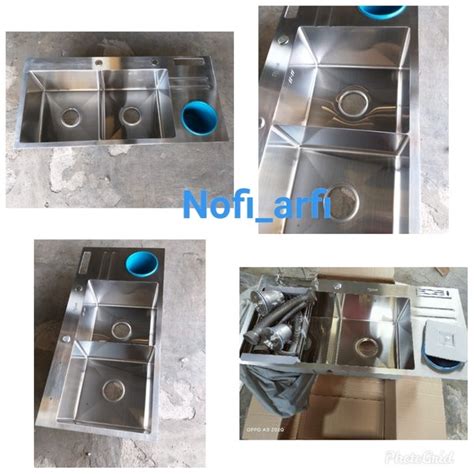 Jual Bak Cuci Piring 2 Lubang Stainless Kitchen Sink Wastafel Ukuran