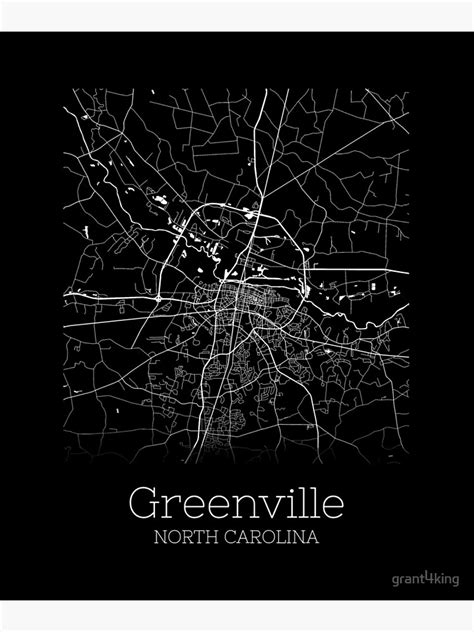 Greenville North Carolina Road Map The Tarheel State Pride Design