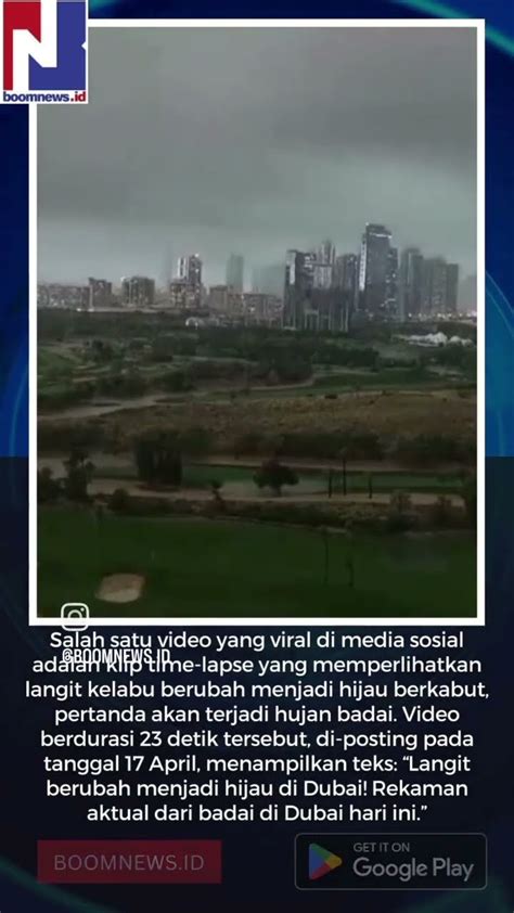 Viral Klip Video Time Lapse Langit Kelabu Berubah Menjadi Hijau