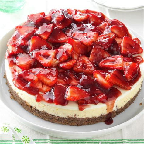 Glazed Strawberry Cheesecake Recipe Taste Of Home