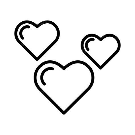 Icono De La Línea Del Corazón Vector PNG Corazón Amor San Valentin