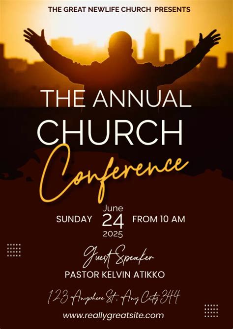 The Annual Church Conference Poster Template Postermywall