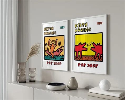 Keith Haring Pop Shop Wall Art Keith Haring Illustration Pop - Etsy ...