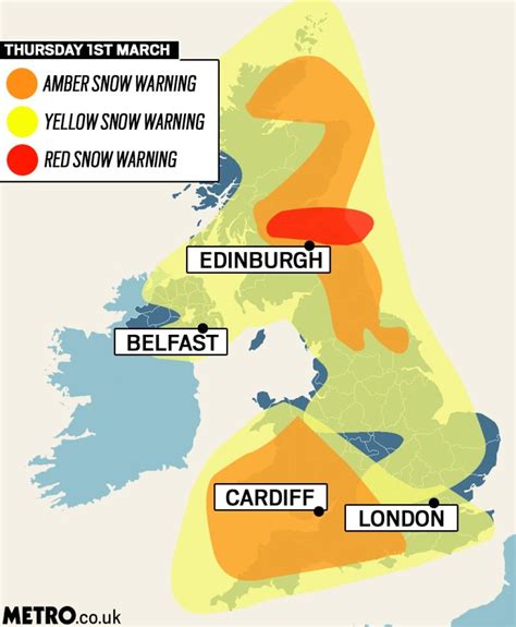 Met Office Red Weather Warning Still In Place As Storm Emma Meets Beast