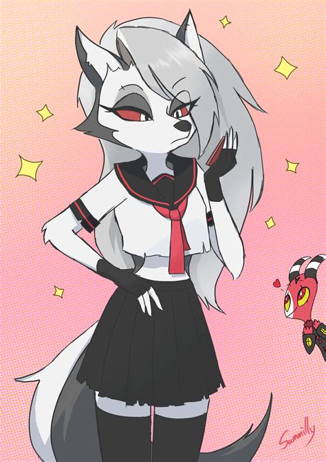 Loona School Girl Helluva Boss By Summilly On Deviantart