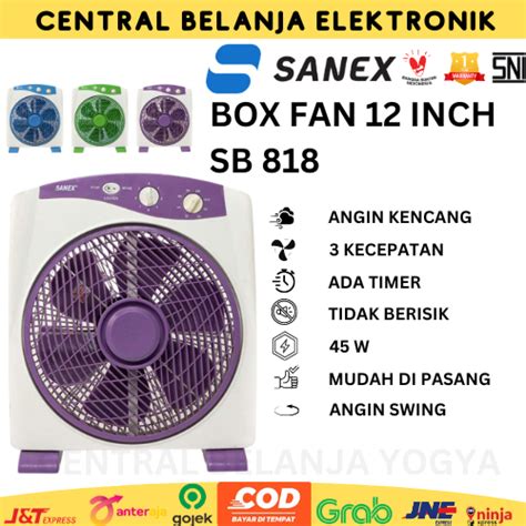 Jual Sanex Box Fan Inch Sb Kipas Meja Kotak Sanex Inch Low