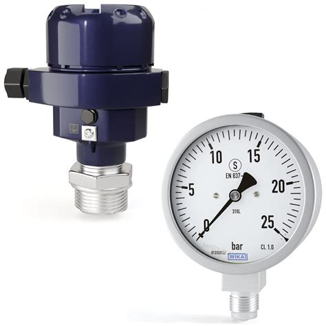 WIKA Process Pressure Transmitter CPT 20 And Manometer 3D Model CGTrader