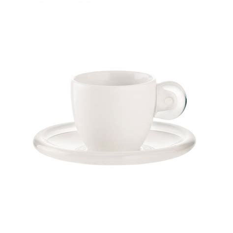 Guzzini Set 6 tazzine caffé con piattini in materiale plastico