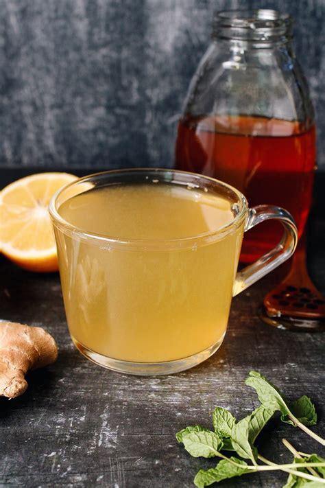 Ginger Mint Tea with Honey and Lemon - The Fig Jar