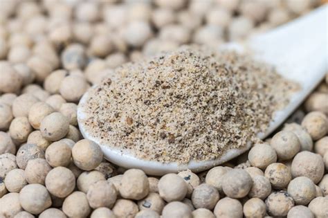 Premium Photo White Pepper Powder And Grain