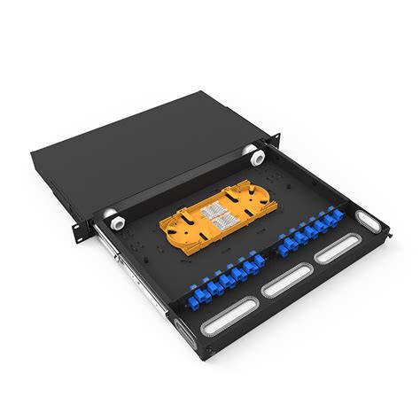 Sliding Fiber Optic Patch Panel 19 1u Odf Rack 24 48 Port Optical Distribution Frame Terminal