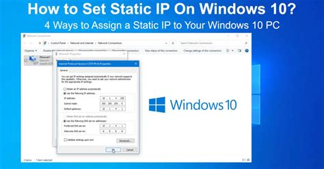 How To Set Static Ip On Windows Ways To Assign A Static Ip To