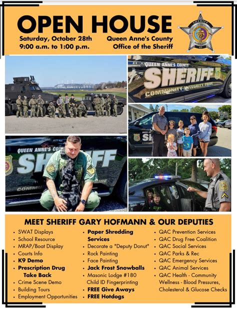 Open House QAC Office Of The Sheriff Visit Queen Anne S County