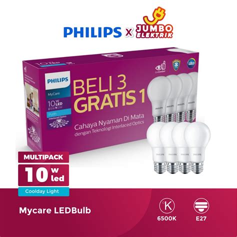 Jual Lampu Led Philips Multipack 10w 10 Watt Led My Care 6500K Putih