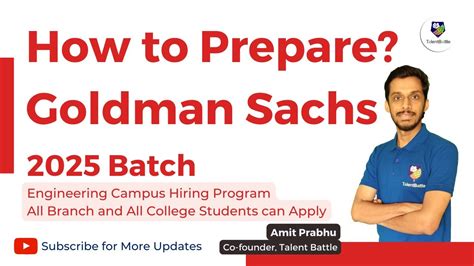 2025 Batch How To Prepare For Goldman Sachs Goldman Sachs