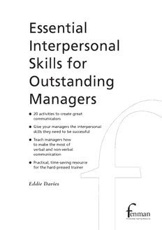 Essential Interpersonal Skills For Outstanding Managers PDF